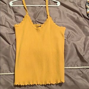 yellow tank top